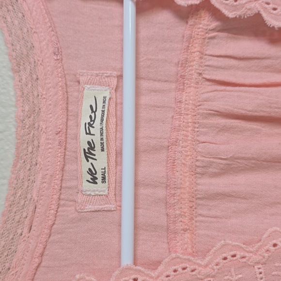 Free People We The Free  Riviera Pink Women's Top Size Small - Picture 5 of 8